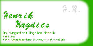 henrik magdics business card